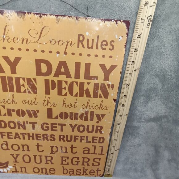 Chicken Sign Farmhouse Rustic Metal‎ - Picture 5 of 6